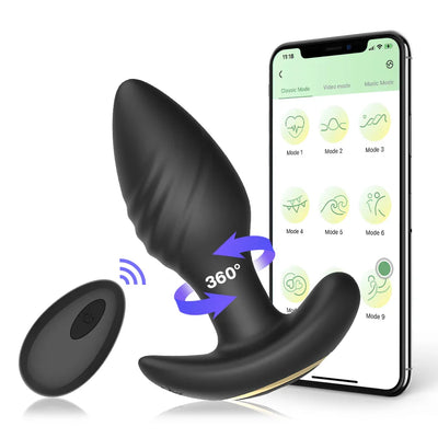 10 Speeds Rotating Anal Vibrator Butt Plug Men Prostate Massager Anal Stimulator Female Masturbator Adult Sex Toys for Women Gay