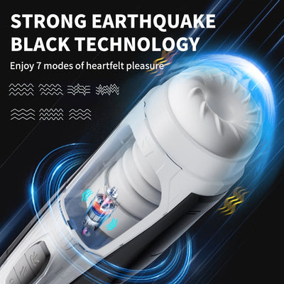 Mecha Warrior Airplane Cup Telescopic Sucking Heating Airplane Cup Male Masturbator Adult Products