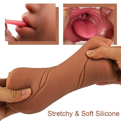 3D ที่สมจริง Oral Masturbation ชายคอหีเพศช่องคลอดจริง Pussy Sextoy สำหรับชาย3ใน1 Masturbstor ผู้ใหญ่อมควย sex Choop