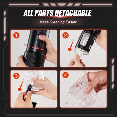 3 In 1 Automatic Male Masturbator Cup With Sucking & Vibrating & Thrusting Modes, Realistic Vagina Pocket Pussy Stroker With 3D Textured For Penis Stimulation, Adult Oral Sex Toys For Men Masturbation