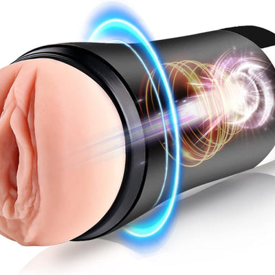 Male Masturbator Sucking Toys Cup Tight Vagina Tunnel Oral Sex Toys,Pocket Pussy for Men Blow-Job Sex Machine, Male Masterburbter Stroker 3D Realistic Textured Vagina Toys, Adult Sex Toys for Men