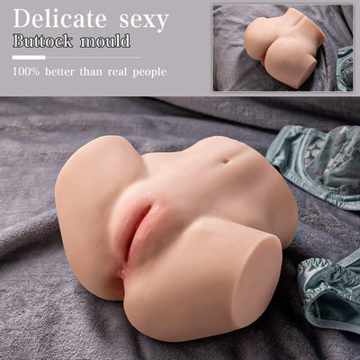 Male Masturbator Sex Doll Pocket Pussy Ass with Virgin Tight, 2 Hole Realistic with Strong Suction Channel, Kingdemer Sex Toy for Men Masturbation 5.95LB