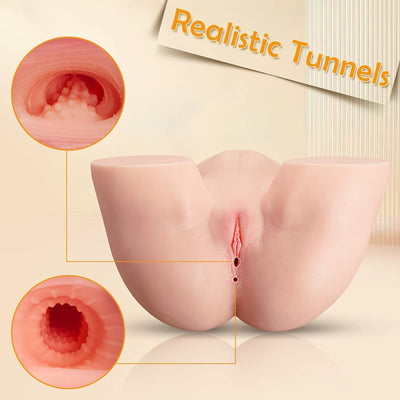 Life Size Sex Doll Big Butt Male Masturbator with Realistic Virgin Torso Pocket Pussy Ass Anal Sex Love Doll Doggy Doll for Pleasure Sex Toy for Men's Masturbation Adult Toy (16.1 * 12.6 * 8.7 in)