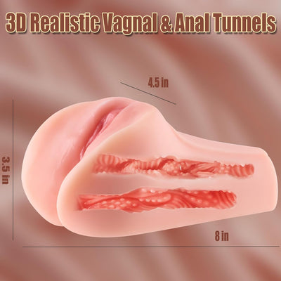 Pocket Pussy Lifelike Textured Vagina Masturbating Sex Toy for Men Realistic Adult Textured Man Masturbation Mini Torso Love Pussies Stroker