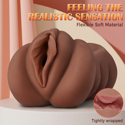 Experience Realistic Lifelike Pleasure: 1pc Pocket Pussy Male Masturbator - Skin Friendly TPR, 3D Textured Tight Vaginal Stroker For Men