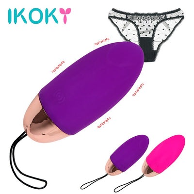 IKOKY Vibrating Egg 10 Speed Vibrator G-spot Massage Clitoris Vagina Stimulator Sex Toys for Women Adult Products Waterproof
