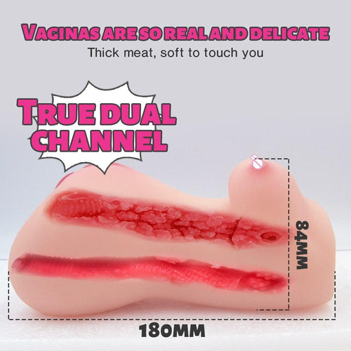 Male Masturbator Vagina Simulator Pocket Pussy Realistic 3D Breast Vagina Anal Adult Sex Toys for Men Masturbations Erotic Goods