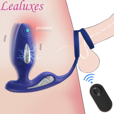 ไฟฟ้า Shock Anal Vibrator Butt Plug ชาย Prostate Massager รีโมทคอนโทรล Delay Ejaculation อวัยวะเพศชาย Cock แหวนเพศของเล่นสำหรับผู้ชาย